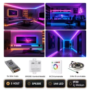 SP630E Bluetooth adreslenebilir Pixel LED kontrol cihazı