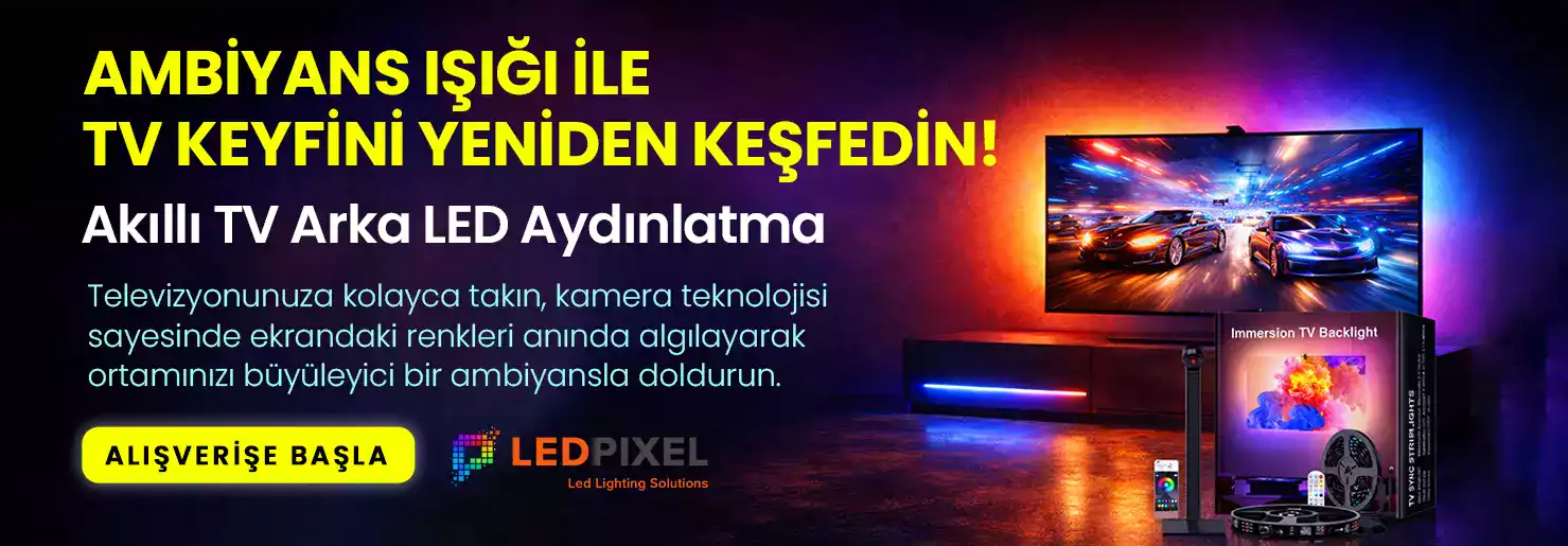 TV ünite arkası akıllı LED ambiyans aydınlatma sistemi